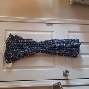 Banana Republic Blue and White Floral dress with slip.